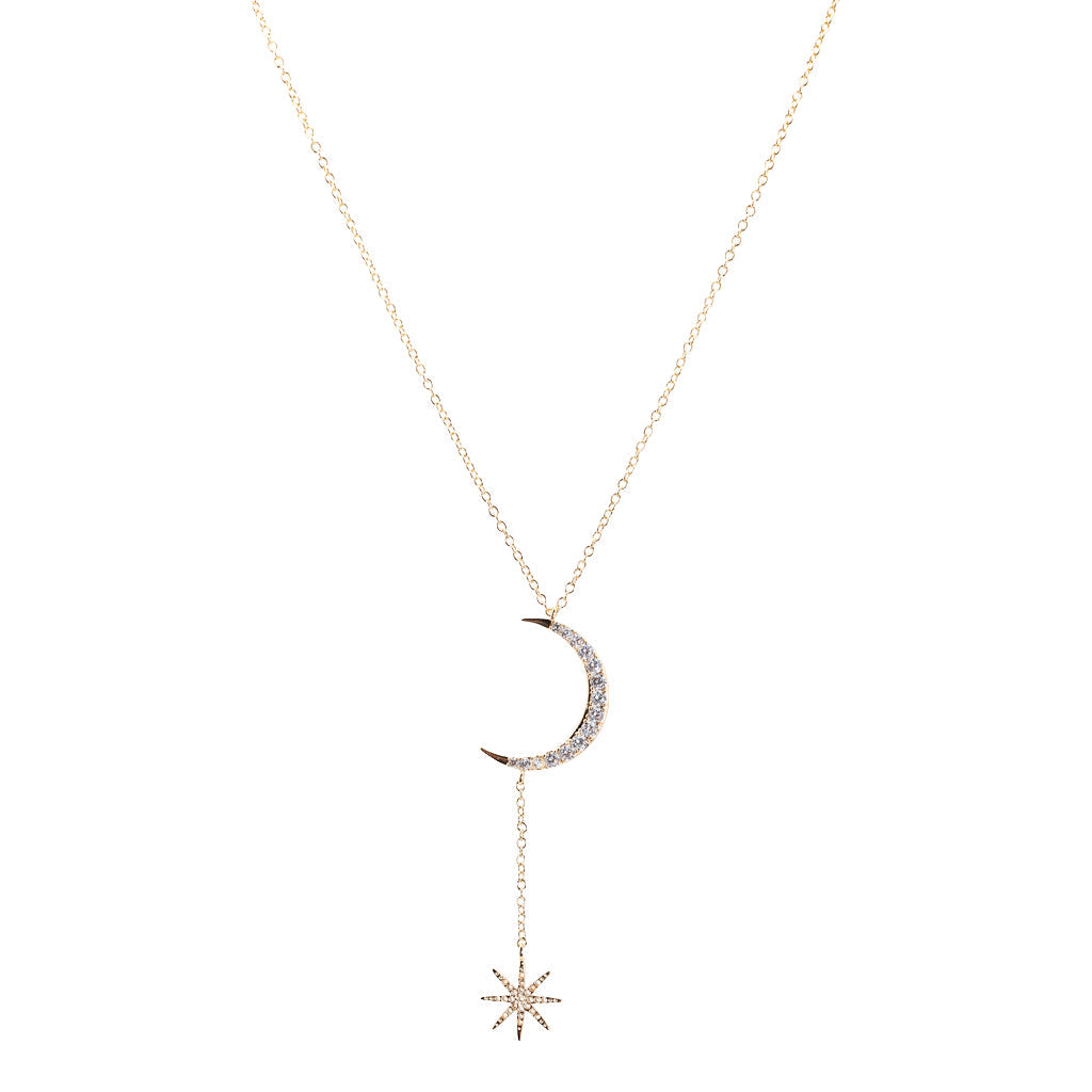 Celestial Moon and Star Necklace