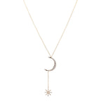 Celestial Moon and Star Necklace