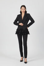 Women's Elegant 3D Floral Loose-Fit Blazer – Regular Length