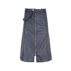 LEATHER ZIPPER SKIRT