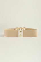 Zinc Alloy Buckle Elastic Wide Belt