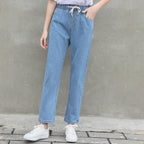 Straight-leg Pants With An Elastic Waistband No Magnets