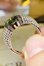3 Carat Moissanite Side Stone Ring