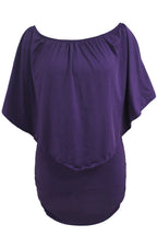 Plus size  Dressing Layered Fiery Red Mini Poncho Dress
