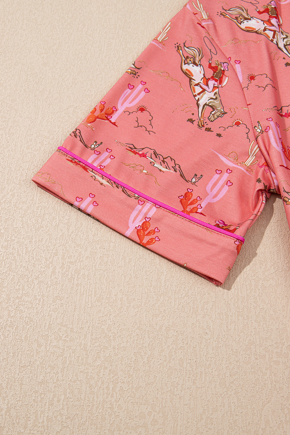 Blossom Allover Print Cropped Pajama Set