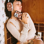 Brown Floral iPhone Case