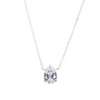 Pear Drop Solitaire Necklace