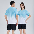 Workout Short Sleeve T-shirt Quick-drying Clothes Running Loose Casual Gradient Sports Suit