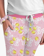 Softball Cherry Mom And Girl Matching Bamboo Women Pajama Set