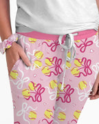 Softball Cherry Mom And Girl Matching Bamboo Women Pajama Set