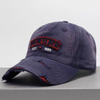 Embroidered Letter Denim Baseball Cap – Soft Crown