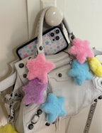 Fluffy Star Charm | Blue