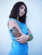 Polka Dot | Brown and Blue iPhone Case