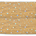 Women's Fishnet Tights With Hot-fixed Rhinestones And Colored Crystal Accents