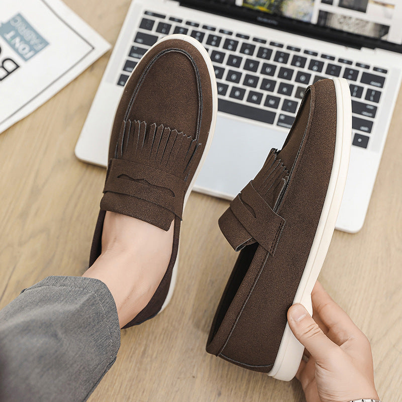 Men's Matte Suede Slip-On Loafers