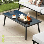 Outdoor Patio Furniture Set with Swivel Chair and Table