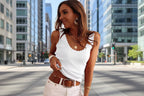 Women’s Sleeveless Lace Rib-Knit Sweater Vest
