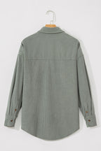 Pink Corduroy Button Pocket Shirt