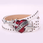 One Sword Piercing The Heart Big Head Belt Buckle Personality Spicy Girl