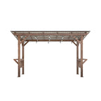 [06X13FT] Alora Durable Outdoor Hardtop BBQ Grill Shelter Gazebo With Shelves (SAK65420)