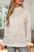 Khaki Camo Mock Neck Baggy Sweatshirt