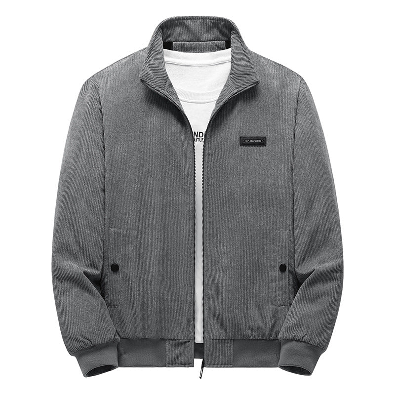 Men's Thickened Corduroy Winter Coat - Large Size