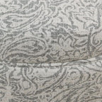 Gray Floral Storage Ottoman Large Round For Living Room