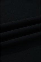 Black Varsity Baseball Bow Graphic Striped Sleeve Baggy Sweatshirt