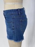 Raw Hem Denim Shorts