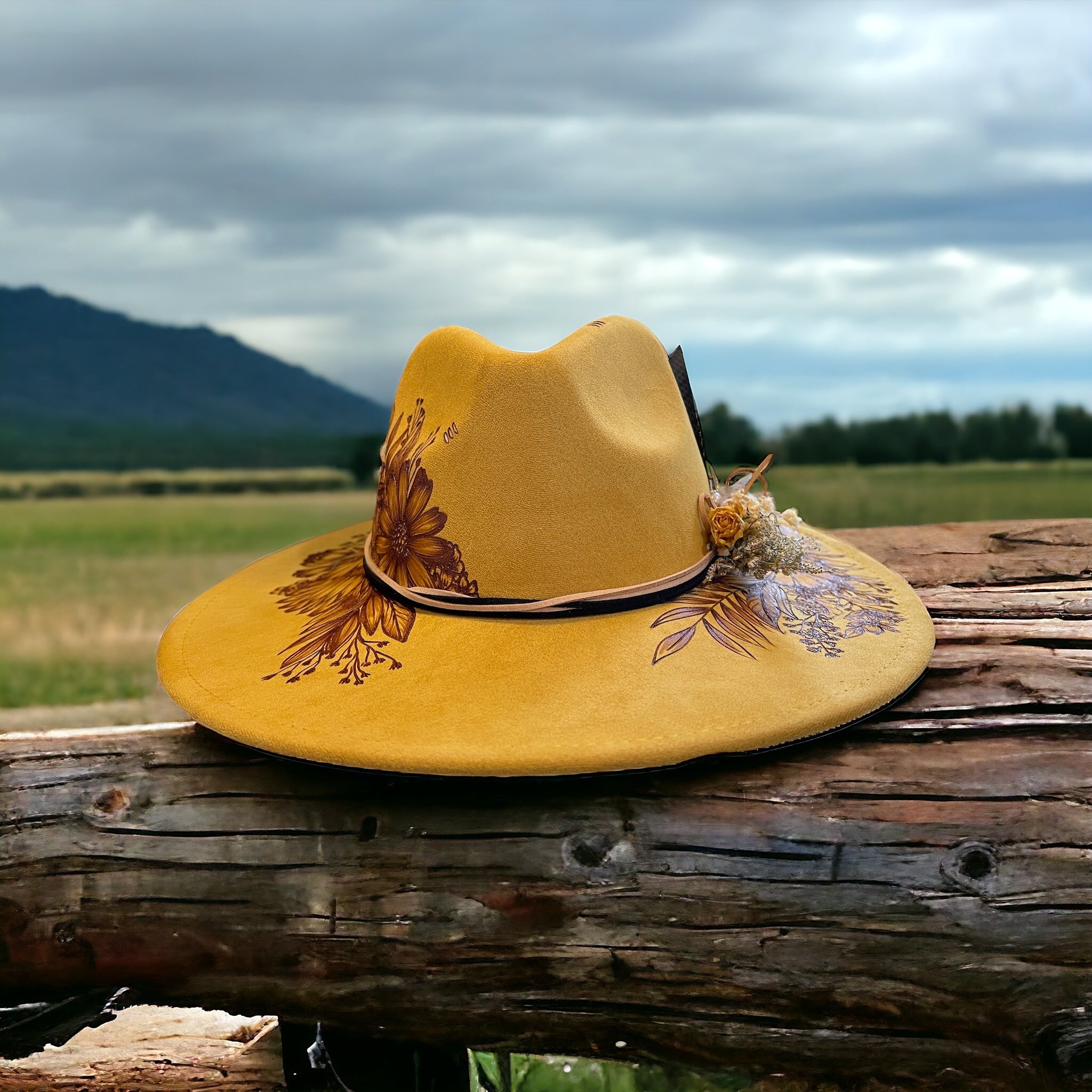 Aurelia- Burned Wide Brim Hat
