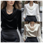 Women’s Elegant Boat Neck Long Sleeve Minimalist Top