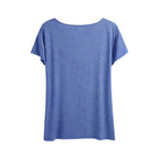 Heart Print T-Shirt Comfortable Round Neck Summer Tee