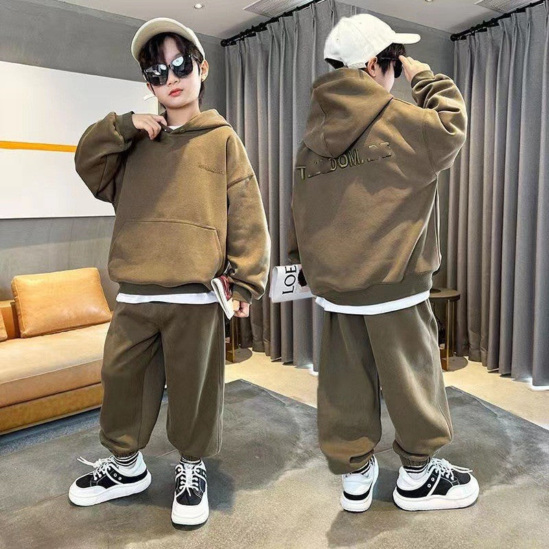 Polyester Children's Loose-fitting Plus Size Pullover