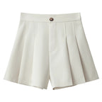 Stretchy High-waisted Pleated Wide-leg Casual Pants That Slim The Figure And Are Versatileperfect As An A-line Hot Pant