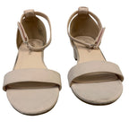 Dream Pairs Girls Size 5 Beige Tan 5" Heel Open Round Toe Ankle Strap Shoes
