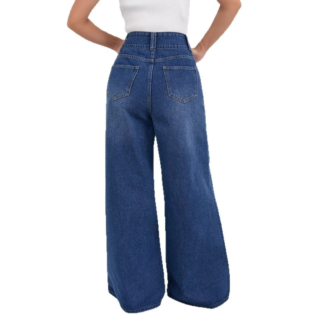 High-waisted Floor-length Flared Pants