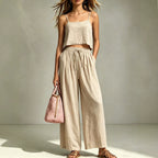 Women's Camisole & Wide-Leg Pants Two-Piece Set – Casual Summer