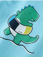 Children's Cute Dinosaur Graphic Short Sleeve T-Shirt
