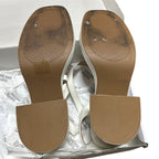 Dream Pairs Womens Size 9 White 4" Block Heels Open Square Toe Ankle Strap Shoes