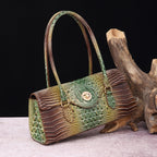 Crocodile Embossed Shoulder Tote Bag