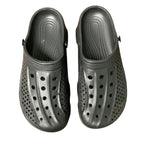 Beslip Mens 9.5 Womens 10.5 Black No Heel Strap Slip On Arch Support Clog Shoes