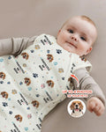 Custom Dog Photo Pattern Protected By Bamboo Sleep Bag