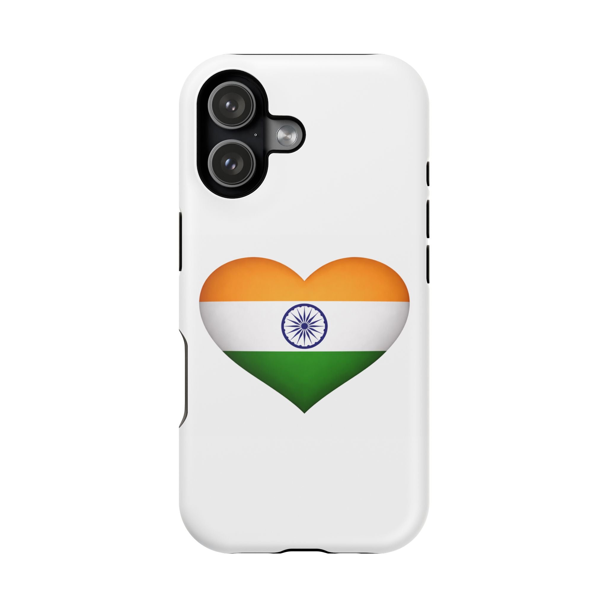 India Flag Heart Magnetic Impact Resistant Phone Case