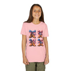 Patriotic Youth Tee, Youth Short Sleeve Shirt, 4th of July Shirt, Americana T-Shirt, Cute Kids Top for Independence Day