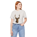 Rustic Deer Graphic Tee, Nature Lover Shirt, Outdoorsy Gift, Casual Wear, Wildlife Enthusiast Tee