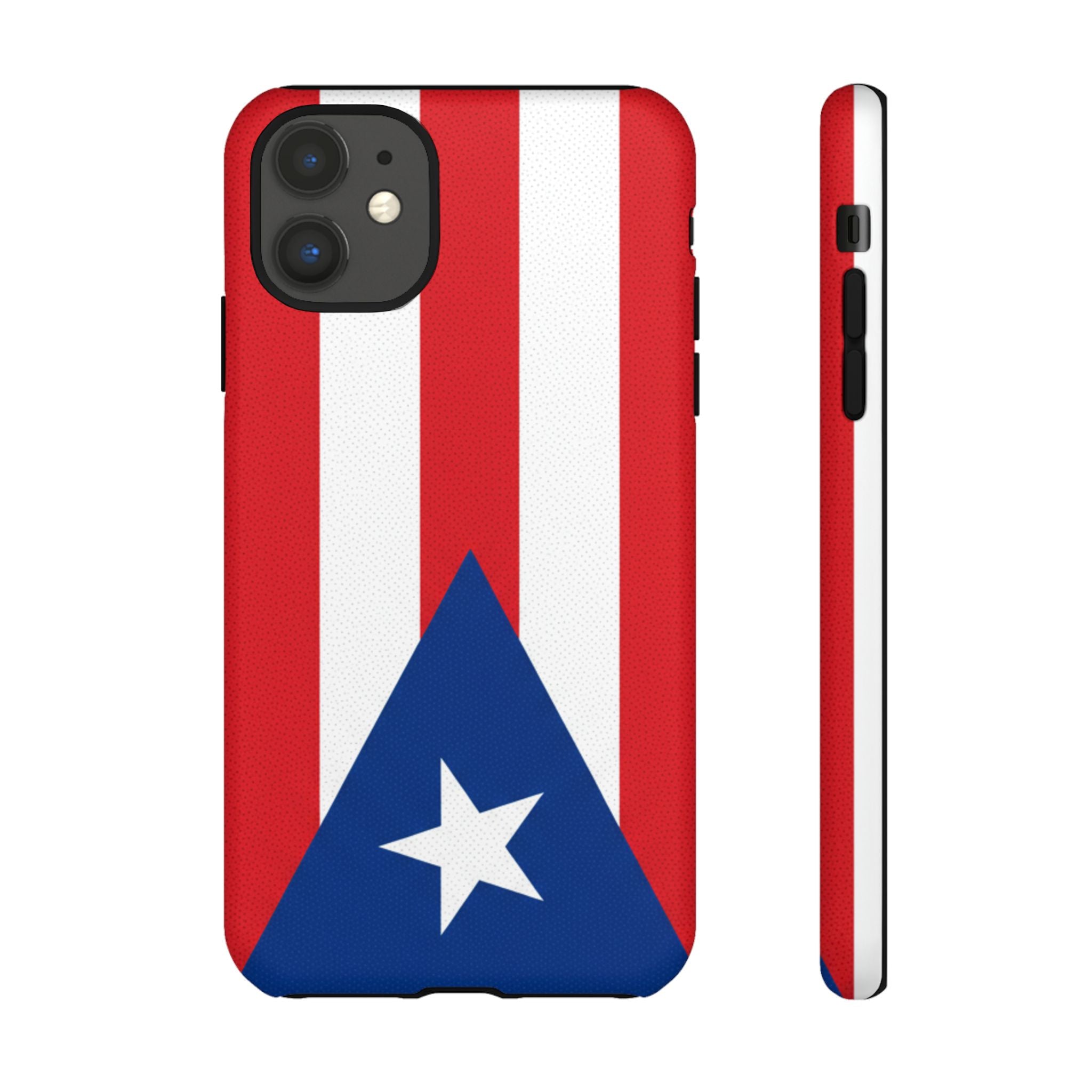 Puerto Rico Flag Tough Phone Case Patriotic Red & White Stripe Design