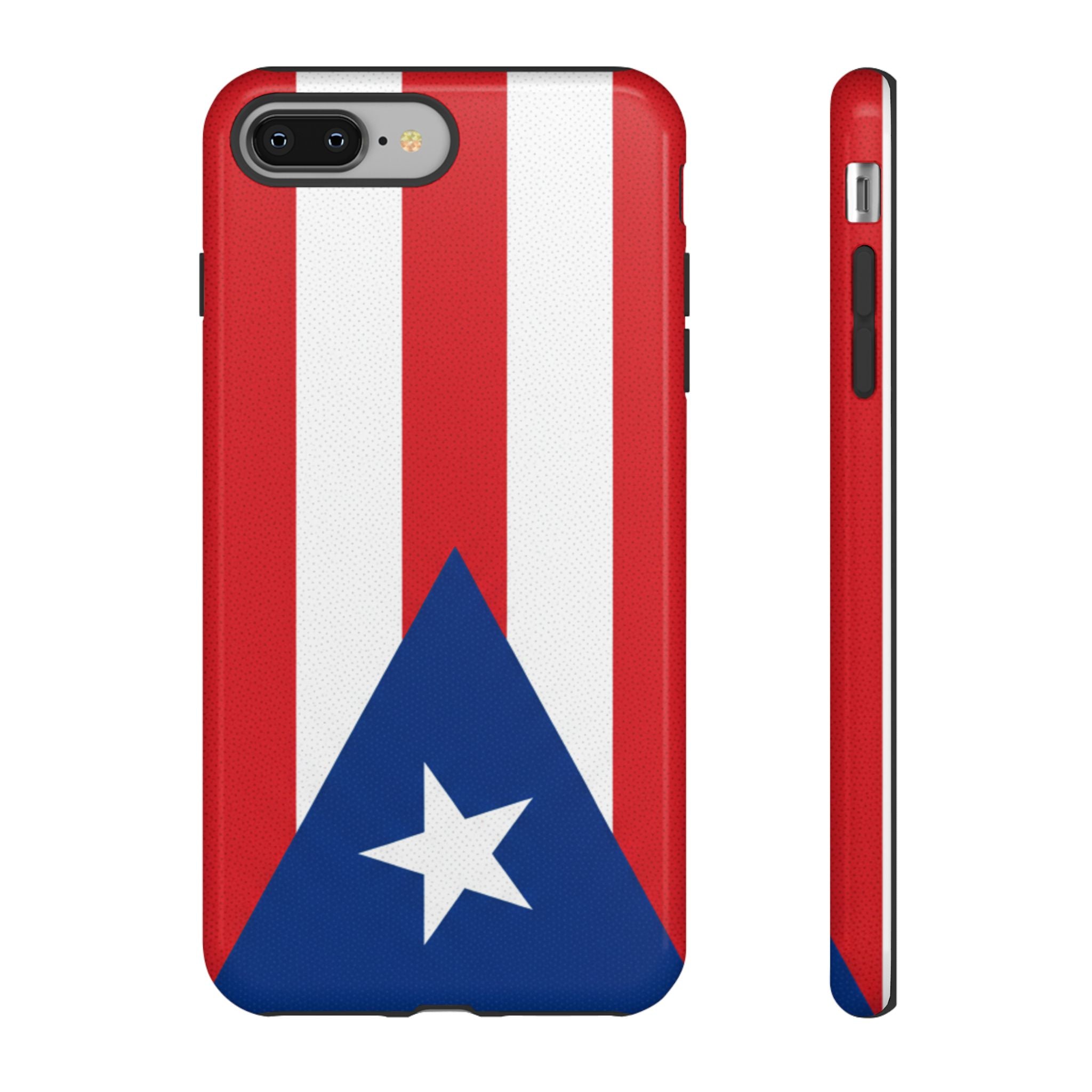 Puerto Rico Flag Tough Phone Case Patriotic Red & White Stripe Design