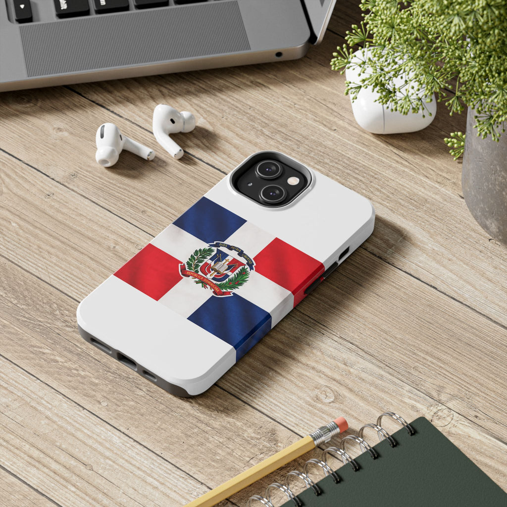 Dominican Flag Tough Phone Case Protective Patriotic Phone Cover