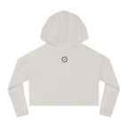 Cropped Hoodie Sweatshirt for Women with Cropped Design and Ribbed Cuffs
