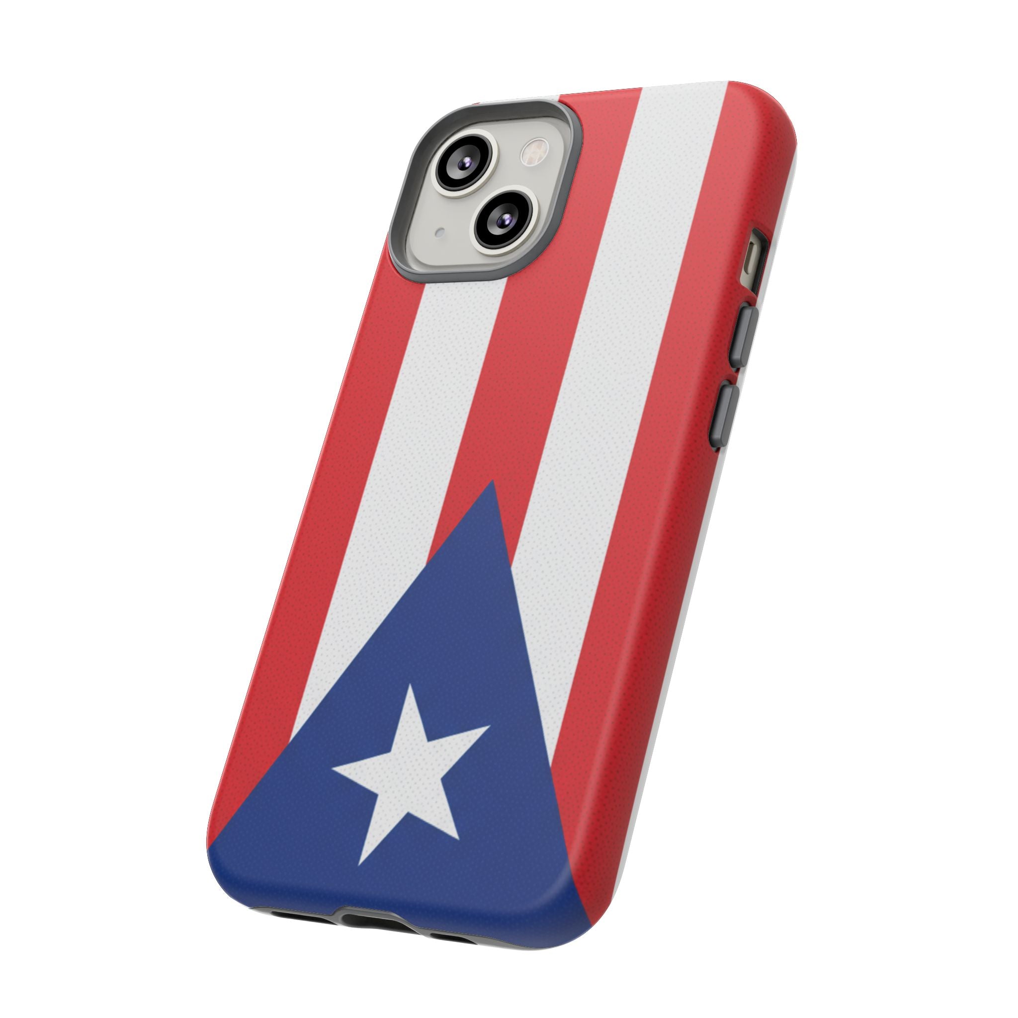 Puerto Rico Flag Tough Phone Case Patriotic Red & White Stripe Design